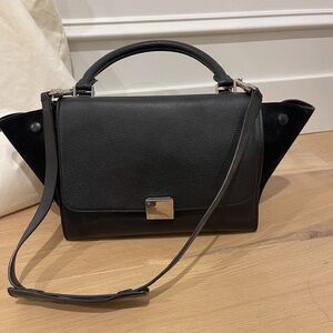 Celine Black Winged Leather Bag